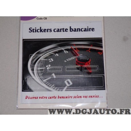 Personnalisation carte bleue bancaire stikers Compte tours Kisikol 