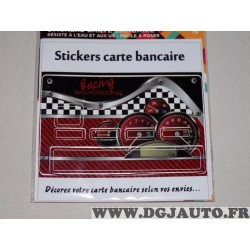 Personnalisation carte bleue bancaire stikers Compteur de vitesse Kisikol