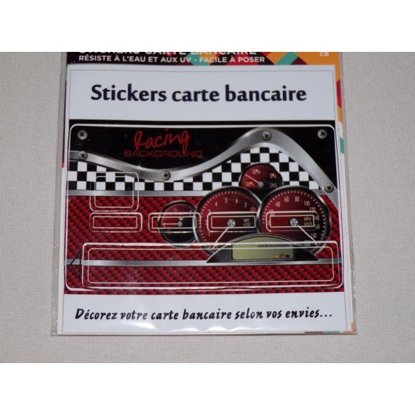 Personnalisation carte bleue bancaire stikers Compteur de vitesse Kisikol 