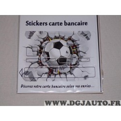 Personnalisation carte bleue bancaire stikers Ballon de foot Kisikol