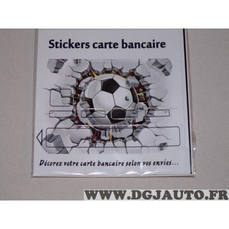 Personnalisation carte bleue bancaire stikers Ballon de foot Kisikol 