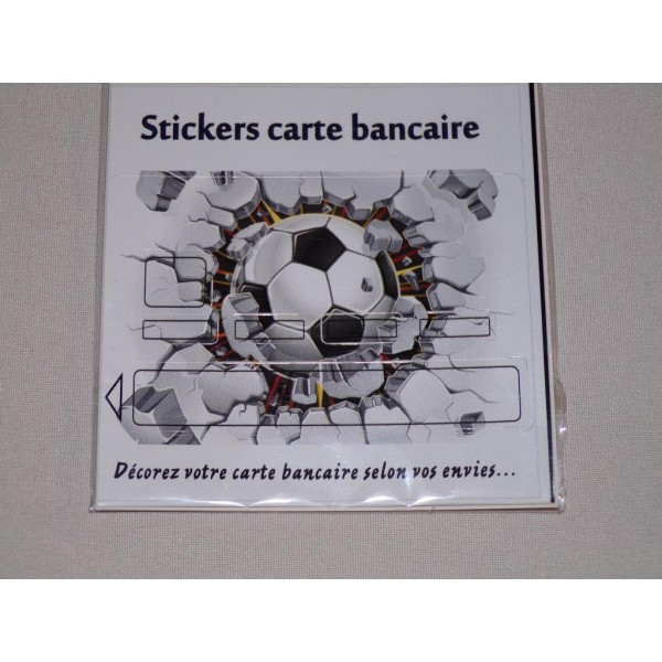 Personnalisation carte bleue bancaire stikers Ballon de foot Kisikol 