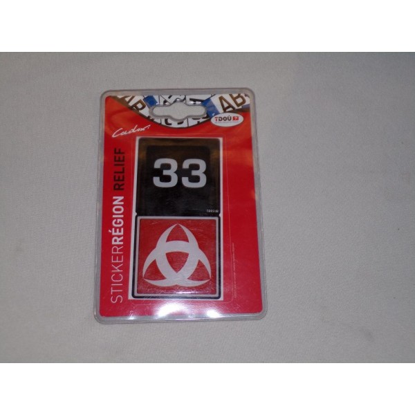 Sticker région relief département 33 Gironde* Cadox 