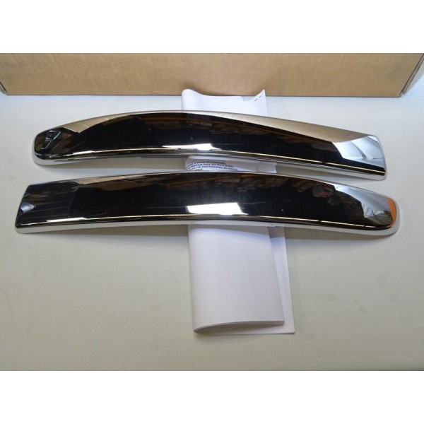 Paire moulures baguette chrome parechocs pare-chocs avant Fiat 50901686 pour fiat 500 