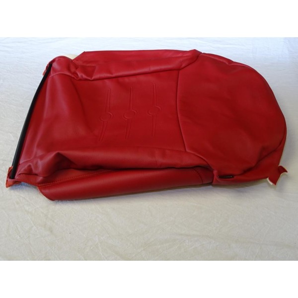 Housse dossier siege arriere gauche cuir rouge Fiat 71744188 pour fiat 500 de 2007 à 2012 
