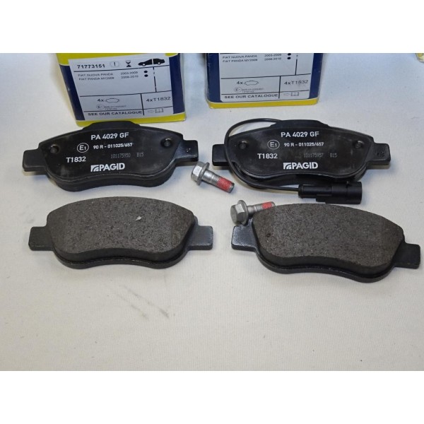 Jeux 4 plaquettes de frein avant montage bendix Magneti marelli 71773151 pour fiat 500 de 2012 à 2015 panda 2 II de 2003 à 2012 