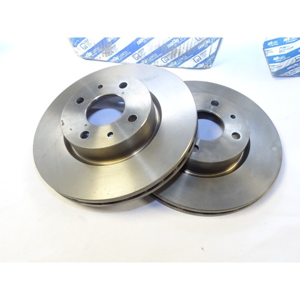Paire disques de frein avant ventilé 257mm diametre Fiat 46445005 pour alfa romeo 164 fiat croma lancia thema dont SW 