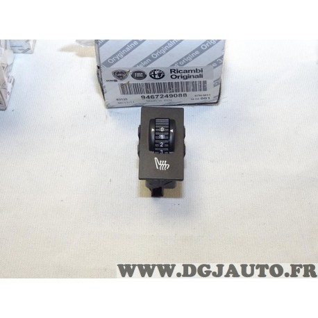 Bouton commande reglage siege chauffant Fiat 9467249088 pour fiat ulysse 2 II lancia phedra partir de 2001 
