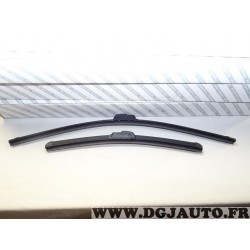 Paire balais essuie glace souple aerovision 600mm + 400mm attache standard Fiat 71803468 pour lancia ypsilon partir de 2003