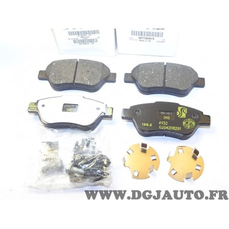 Jeux 4 plaquettes de frein avant montage bendix Fiat 77364919 pour fiat doblo 2 II de 2005 à 2009 idea 500 lancia musa 