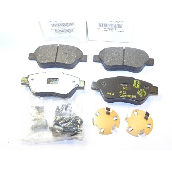 Jeux 4 plaquettes de frein avant montage bendix Fiat 77364919 pour fiat doblo 2 II de 2005 à 2009 idea 500 lancia musa 
