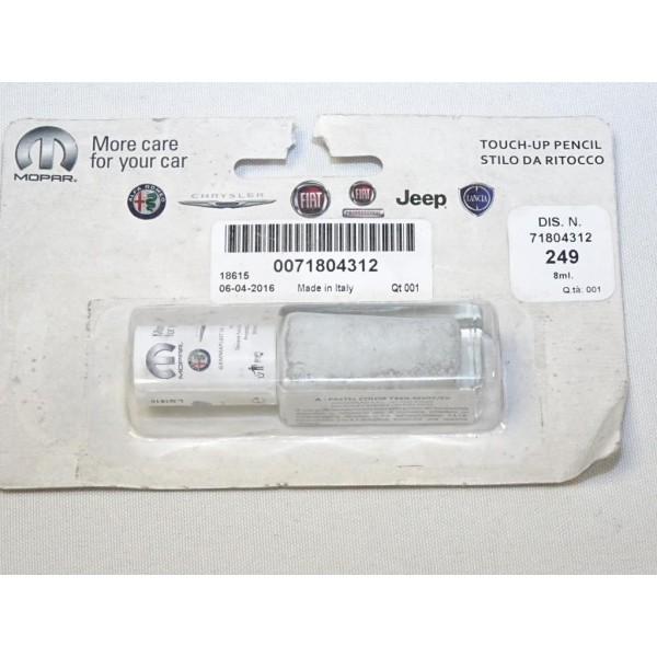 Stylo retouche de peinture blanc 04/2016 249 8ML Fiat 71804312 touch up 