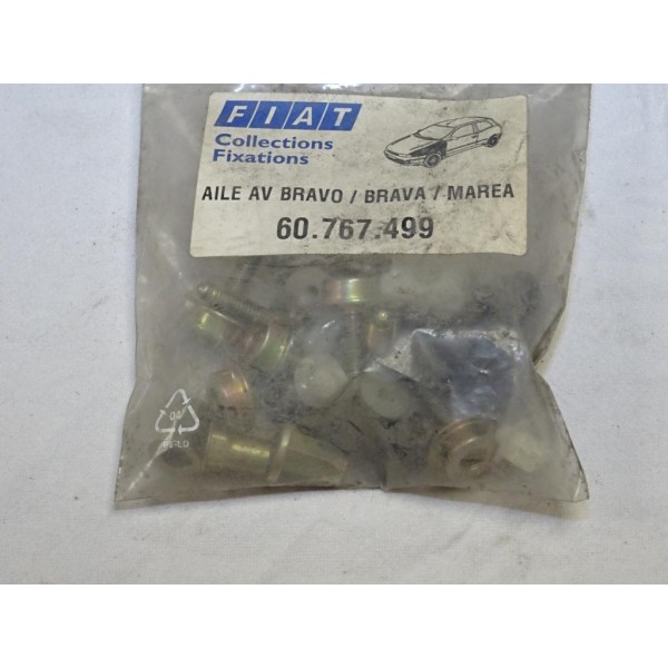 Kit agrafes fixation aile avant Fiat 60767499 pour fiat brava bravo marea 
