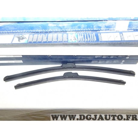 Paire balais essuie glace souple aero vision 550mm + 450mm Fiat 71803443 pour fiat punto 2 II doblo 1 peugeot 106 306 renault cl