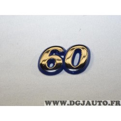 Logo motif embleme badge ecusson monogramme 60 Fiat 7795231 pour fiat punto 1 de 1993 à 1999 