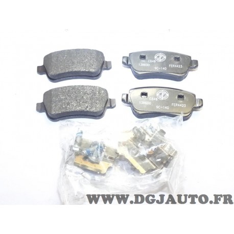 Jeux 4 plaquettes de frein arriere montage girling Fiat 77364168 pour croma 2 II de 2005 à 2010 