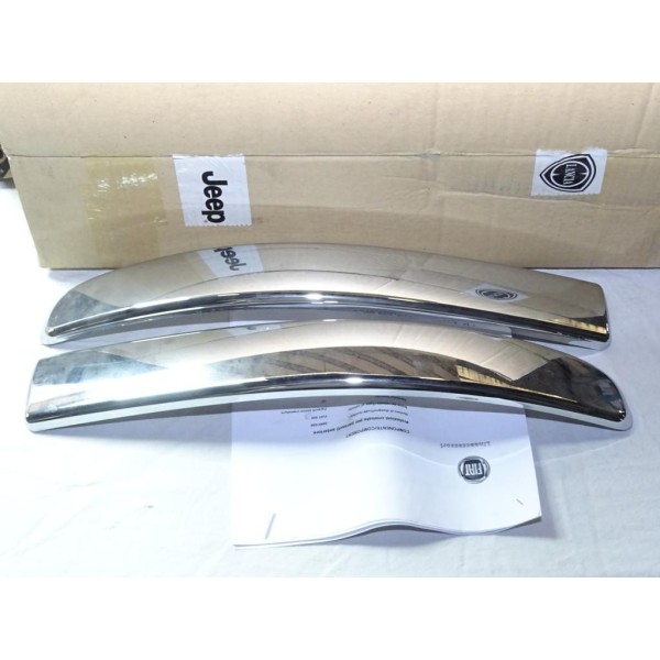 Paire baguettes chrome moulure angle parechocs pare-chocs avant Fiat 50901686 pour fiat 500 et 500C  