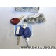 Kit barrillets de porte et neiman demarrage gris carbone Fiat 735251865 pour fiat marea équipé antivol et fermeture centralisée