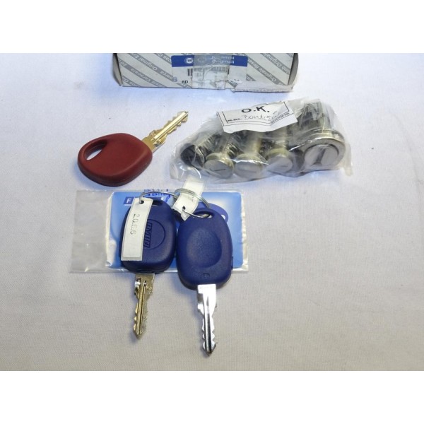 Kit barrillets de porte et neiman demarrage gris carbone Fiat 735251865 pour fiat marea équipé antivol et fermeture centralisée 