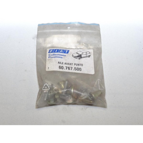 Pack agrafes attache fixation aile avant Fiat 60767500 pour fiat punto  