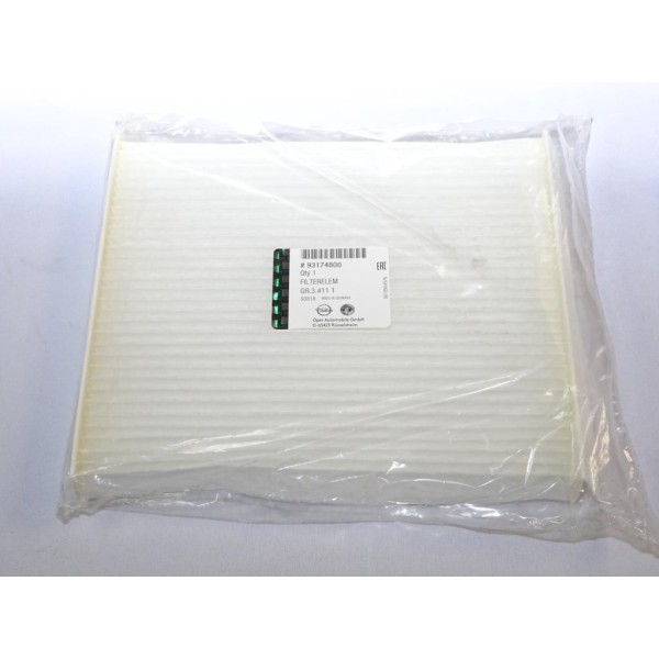Filtre habitacle interieur Opel 93174800 pour opel meriva A  