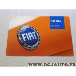 Manuel livret documentation notice autoradio Fiat 60346840 pour fiat idea 