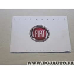 Manuel livret documentation notice autoradio Fiat 60383222 pour fiat ducato 3 III de 2006 à 2014 