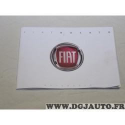 Manuel livret documentation notice autoradio Fiat 60383222 pour fiat ducato 3 III de 2006 à 2014