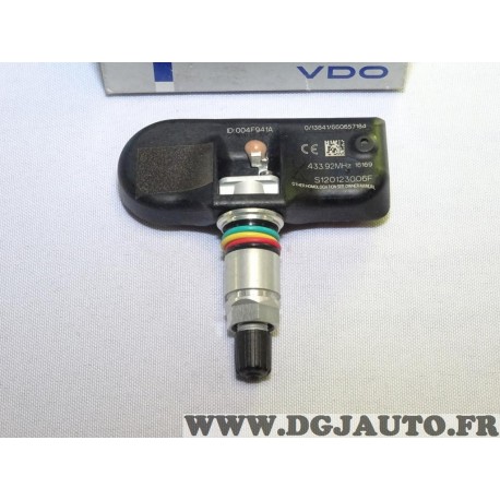 Valve gonflage TPMS capteur pression pneu roue jante S120123006F