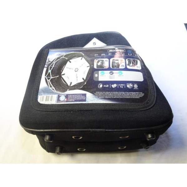 Paire chaines neige Norauto premium 5 pour pneu roue 185/70/13 175/70/14 185/65/14 195/60/14 185/60/15 195/55/15 205/50/15 185/5