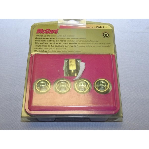 Blister 4 ecrous antivol roue jante M12x1.25 M12 x 1.25 Mcgard 24013SU pour nissan infinity subaru suzuki  