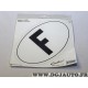 Autocollant sticker 155x160mm ovale F France Cadox 100000
