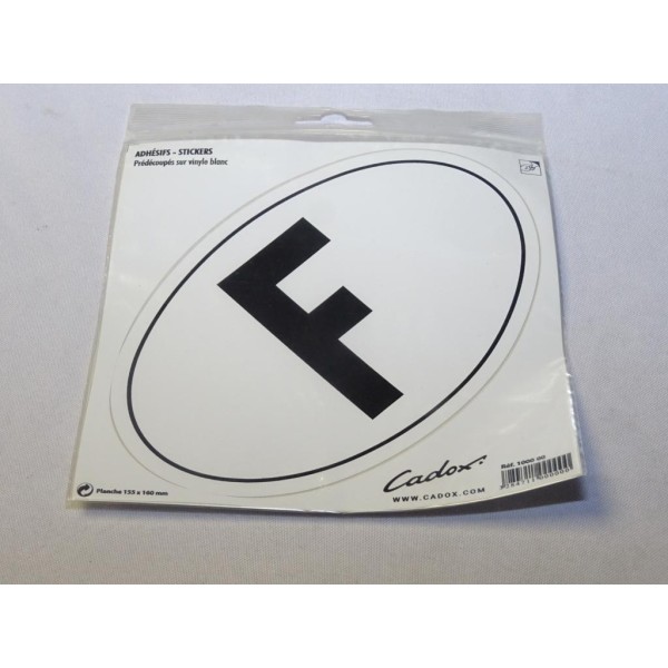 Autocollant sticker 155x160mm ovale F France Cadox 100000  