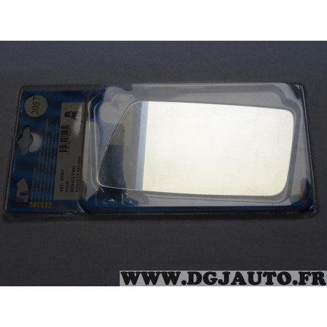 Vitre miroir glace de retroviseur avant gauche MAD 2057 537427 pour renault 21 R21 avant 1992 