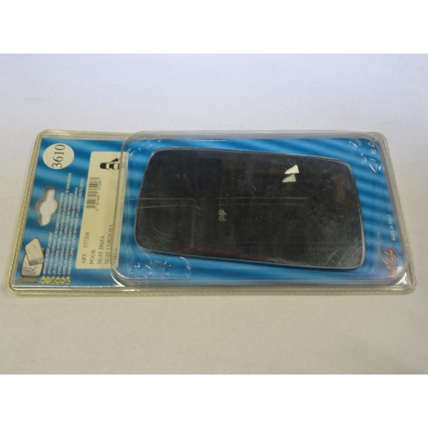 Vitre miroir glace de retroviseur avant droite MAD 3610 537208 pour seat ibiza cordoba de 1993 à 1999  