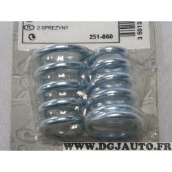 Blister 2 ressorts fixation tuyau tube silencieux echappement Bosal 251860 pour fiat fiorino opel kadett D E corsa A B ascona C 