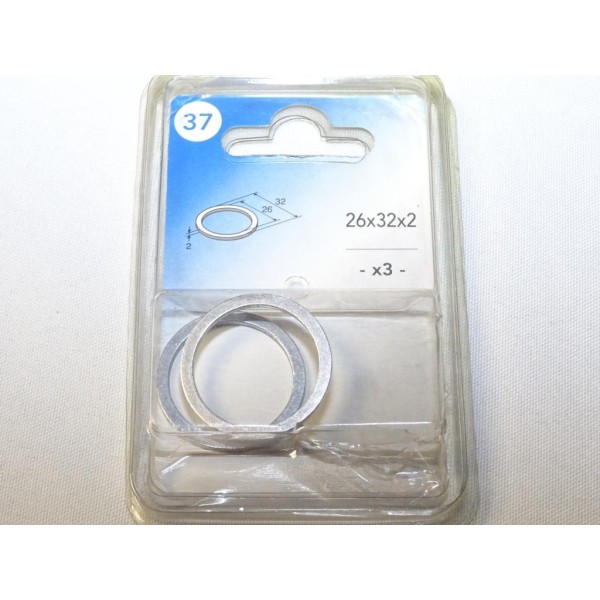Blister 3 joints bouchon de vidange dimension 26x32x2 Norauto N°37  