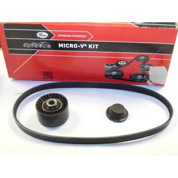 Kit courroie accessoire 4PK745 + galet Gates K014PK745 pour renault twingo 2 II 1.2 essence  
