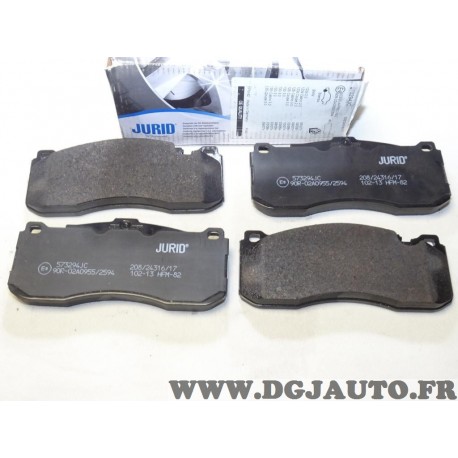 Jeux 4 plaquettes de frein avant montage brembo Jurid 573294JC pour BMW serie 1 3 E81 E82 E87 E88 E90 E91 E92 E93 