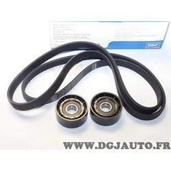 Kit 2 galets + courroie accessoire 5PK1747 SKF VKMA36020 pour renault clio 2 II espace 3 III kangoo laguna 1 2 I II megane dont 