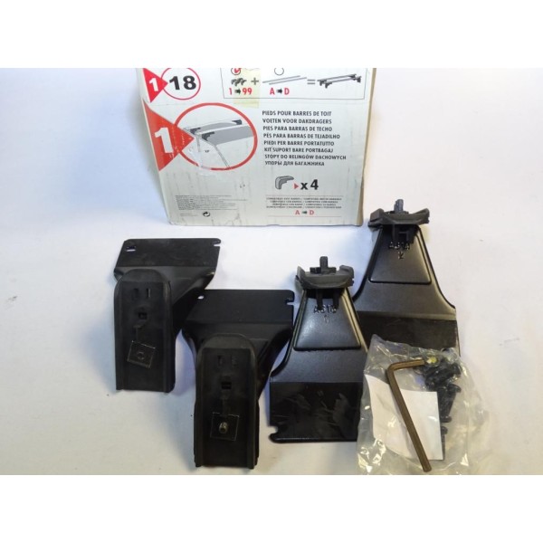 Kit pieds fixation barre de toit 1er prix N°18 pour dacia logan partir de 2004 sandero partir de 2008  