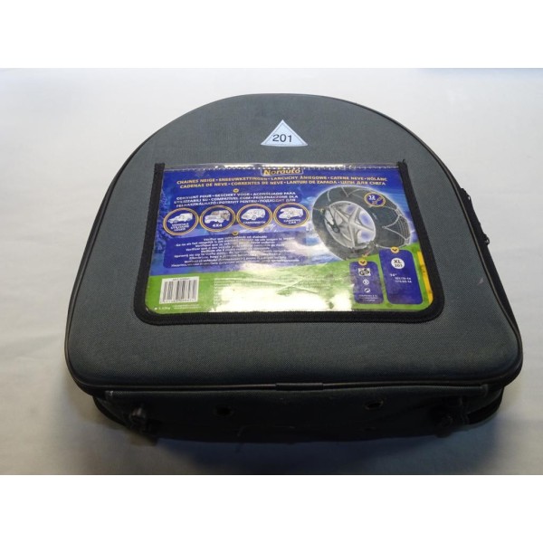 Paire chaines neige maille taile 12  pour camping car camionette 4x4 Norauto XL201 pour pneu roue jante 165/70/14 175/65/14 165 