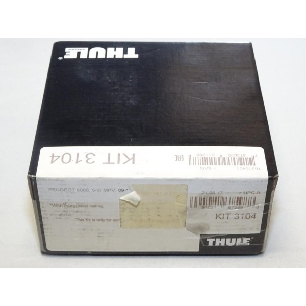 Kit pieds fixation barre de toit 3104 Thule KIT3104 pour peugeot 5008 partir de 2009  