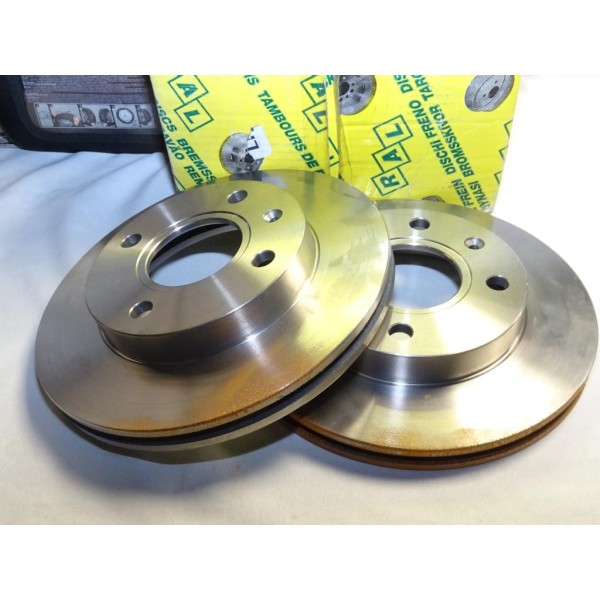 Paire disque de frein avant ventilé 239.5mm diametre RAL 41111 pour ford escort fiesta 3 4 III IV ka orion puma mazda 121  