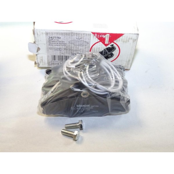 Jeux 4 plaquettes de frein avant montage lucas Klaxcar 24719Z pour peugeot 406 1.6 1.8 essence 1.9D 1.9 D diesel  