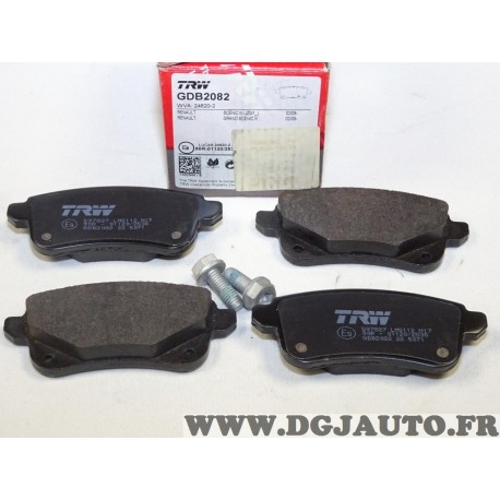 Jeux 4 plaquettes de frein arriere montage lucas TRW GDB2082 pour renault scenic 3 III 