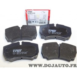 Jeux 4 plaquettes de frein arriere montage brembo TRW GDB1535 pour iveco daily partir de 2000