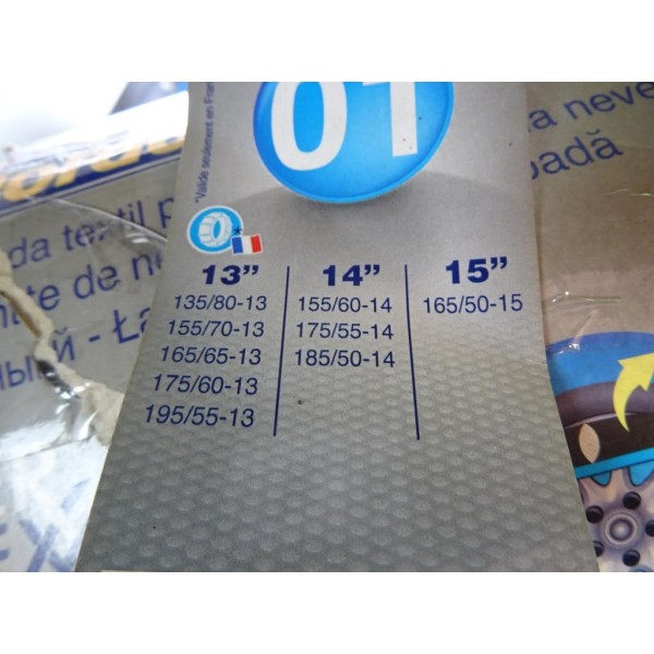 Paire chaussettes neige Norauto Winter tex 01 pour pneu roue jante 135/80/13 155/70/13 165/65/13 175/60/13 195/55/13 155/60/14 1