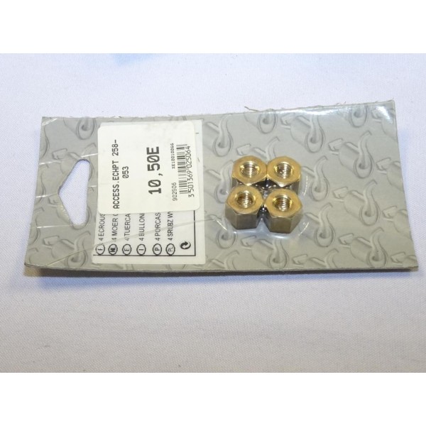 Lot 4 ecrous M8 fixation collecteur echappement Bosal 258053 pour fiat alfa romeo lancia citroen peugeot mercedes renault volksw