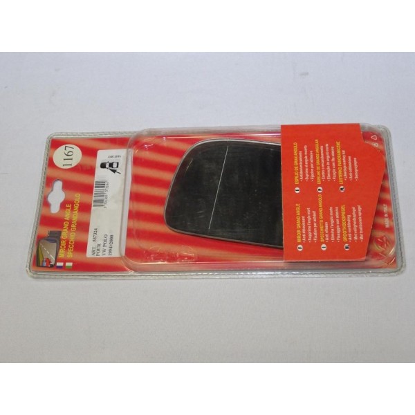 Vitre miroir glace de retroviseur grand angle avant gauche MAD 1167 537324 pour volkswagen polo partir de 1995  